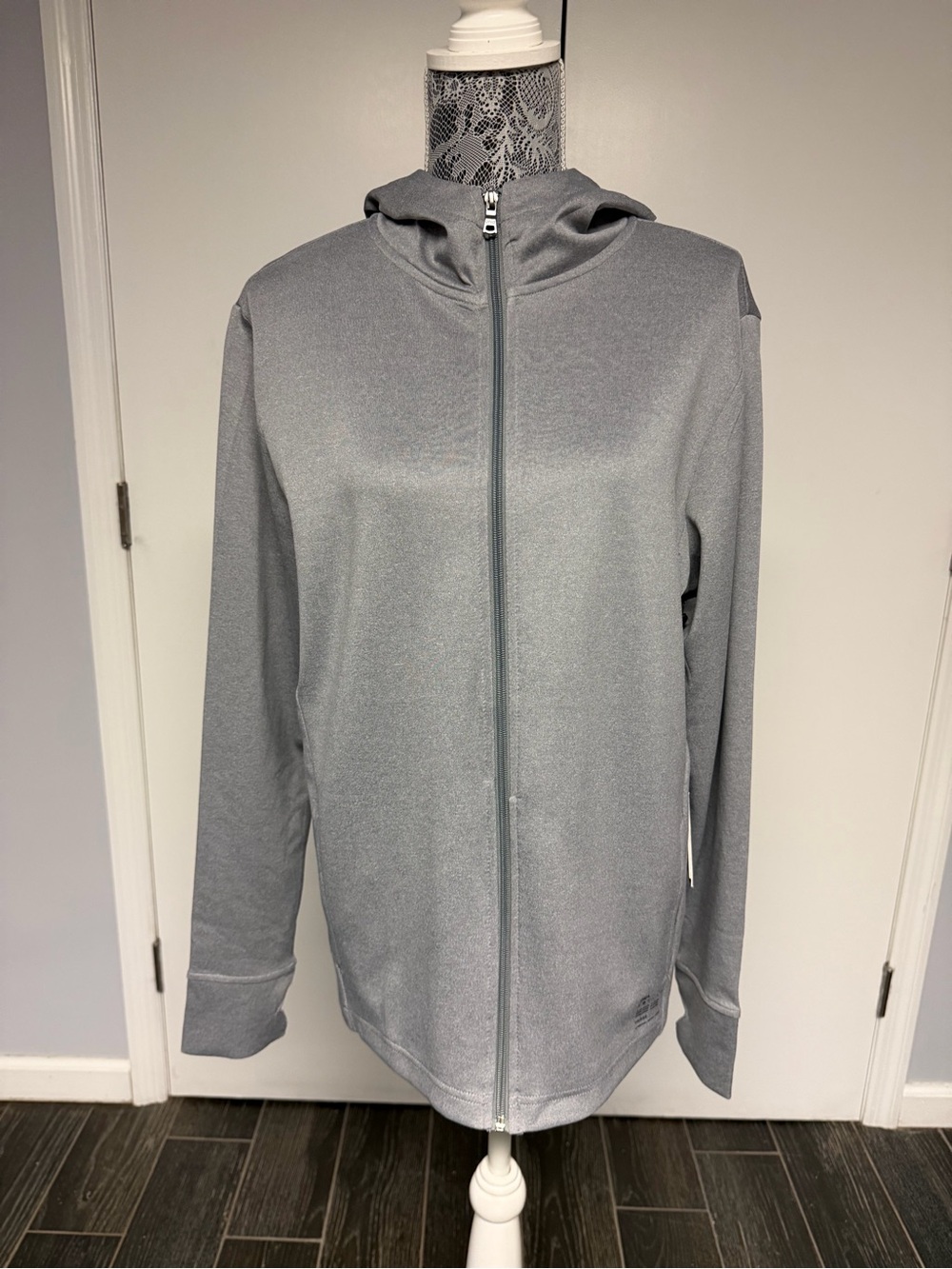 NWT Onia Men's Full-Zip Hoodie in Heather Gray